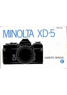 Minolta XD 5 manual. Camera Instructions.